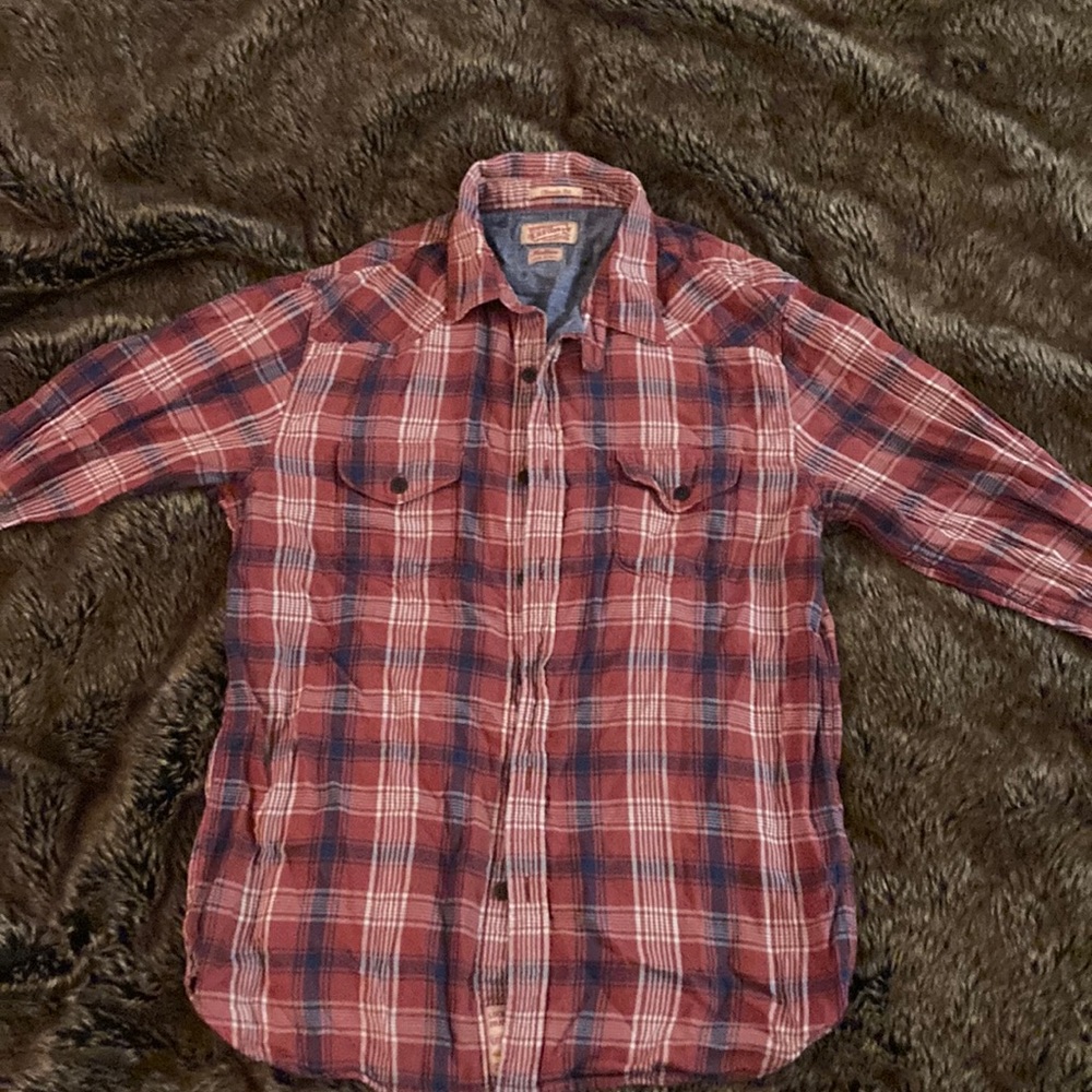 Lucky brand plaid button up